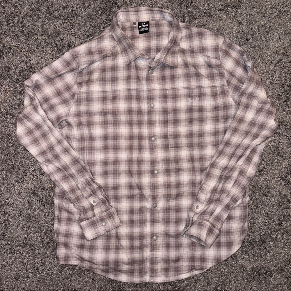 Under Armour Plaid Long Sleeve Button Snap